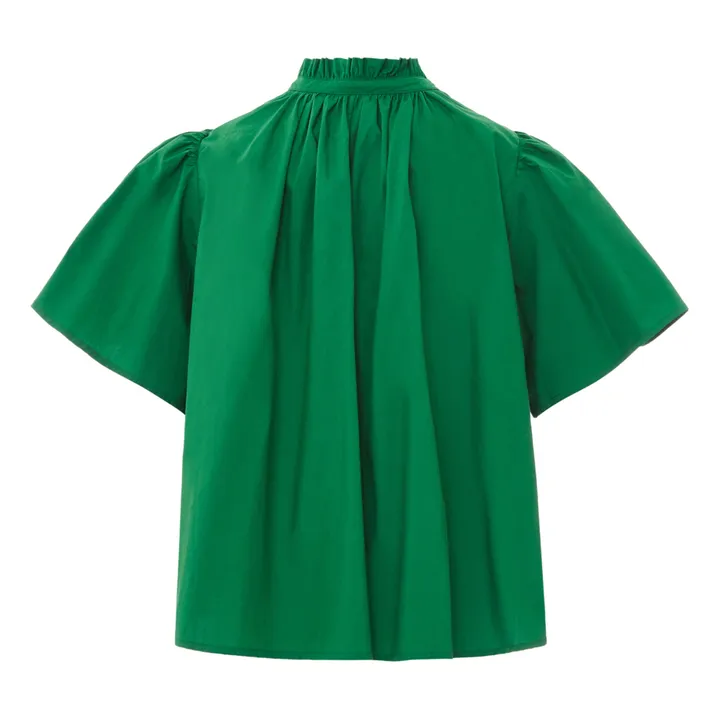 Blouse Seville Popeline de Coton | Vert- Image produit n°4