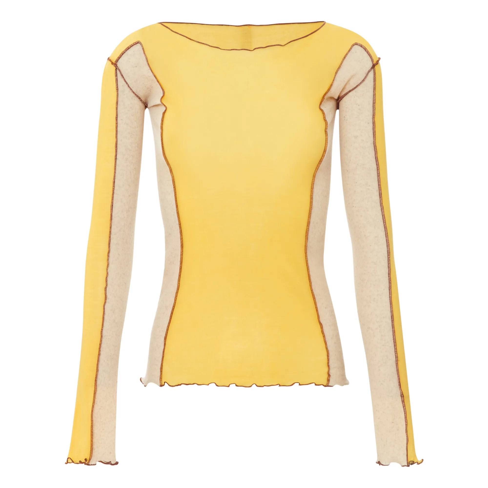 Baserange Yellow Organic Cotton Gauze Sun T-Shirt