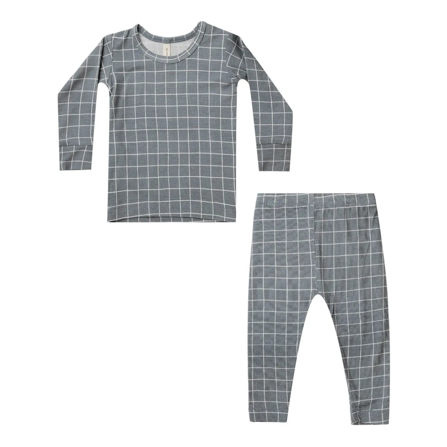 Quincy Mae Grey Checked Pajamas