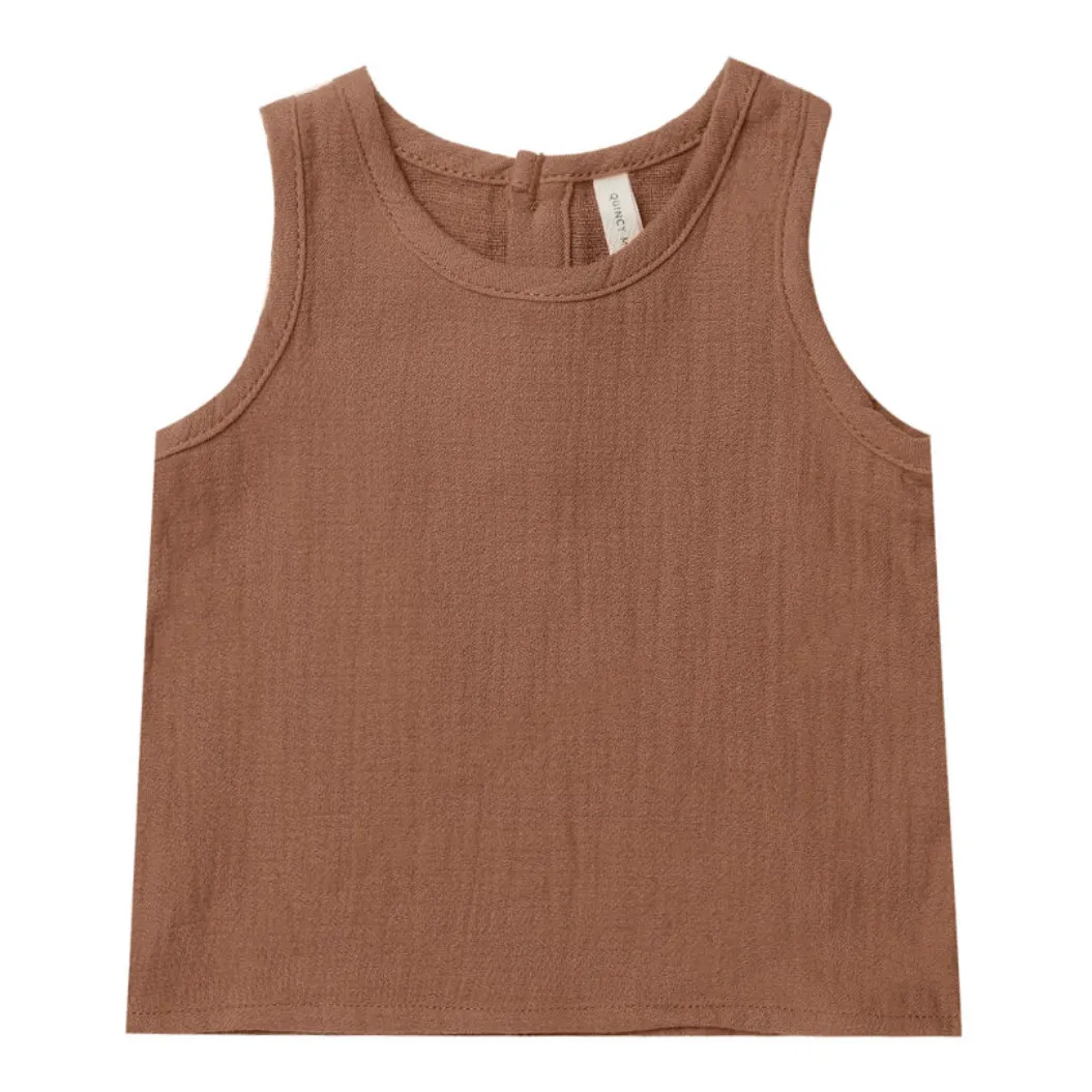 Quincy Mae Brown Organic Cotton Tank Top