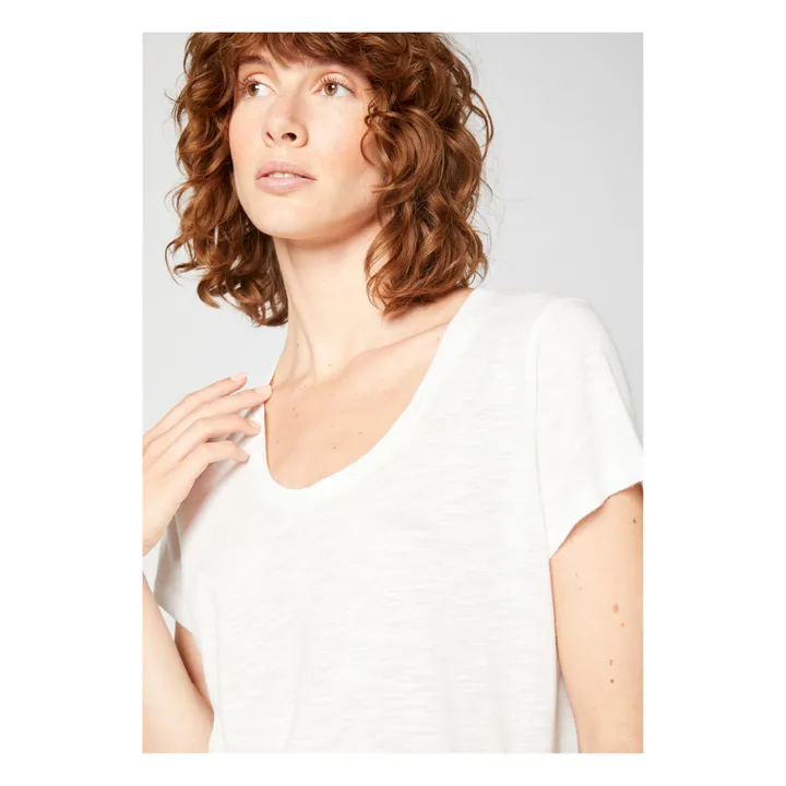 Camiseta con cuello en U Jacksonville | Blanco- Imagen del producto n°4