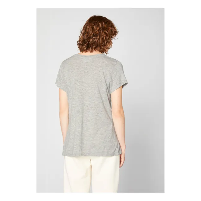 Camiseta con cuello en U Jacksonville | Gris Jaspeado