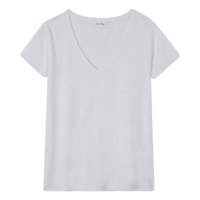 T-shirt Col V Jacksonville | Blanc