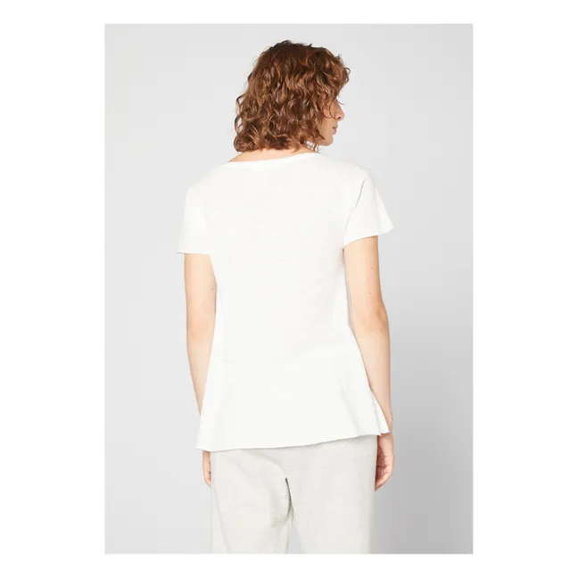 T-shirt Col V Jacksonville | Blanc