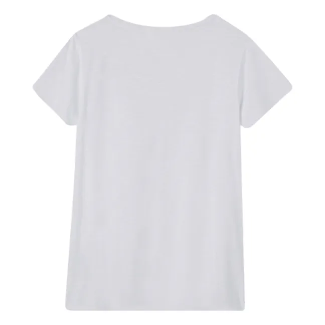 T-shirt Col V Jacksonville | Blanc