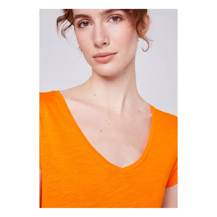 T-shirt Col V Jacksonville | Orange- Image produit n°4