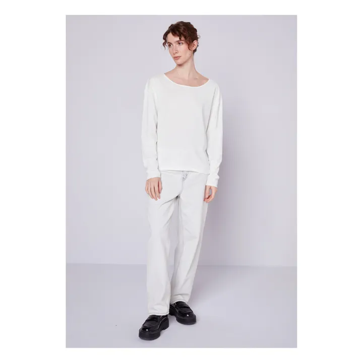 Aksun Crew Neck Long Sleeve T-shirt | White- Product image n°1