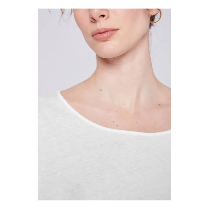 Aksun Crew Neck Long Sleeve T-shirt | White- Product image n°4