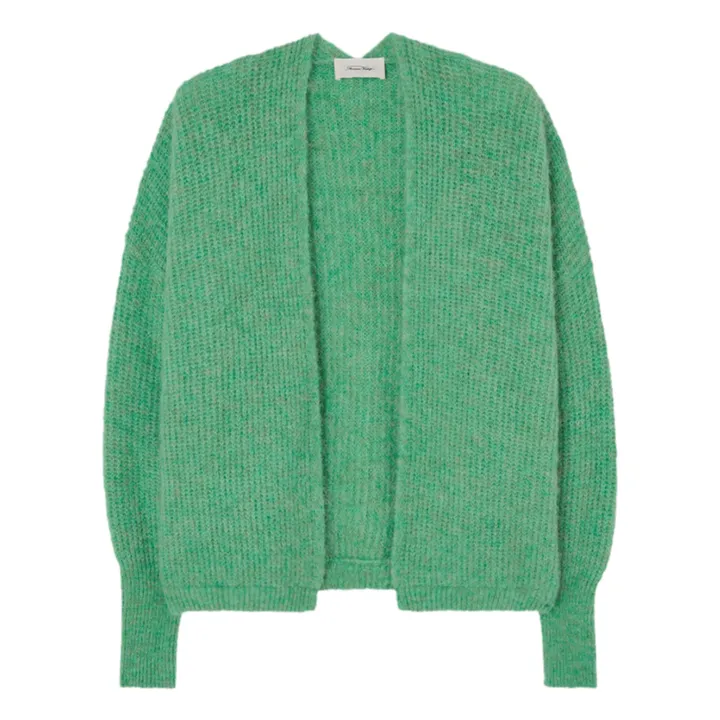 Cardigan con collo a scialle, modello: East Alpaga | Verde- Immagine del prodotto n°0