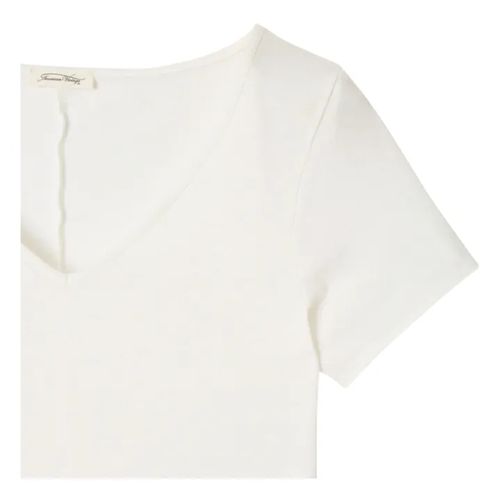 T-shirt Col V Aksun | Blanc- Image produit n°3
