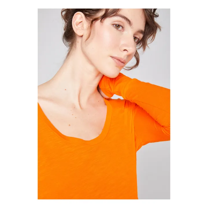 T-shirt a maniche lunghe con collo a U Jacksonville | Arancione- Immagine del prodotto n°4