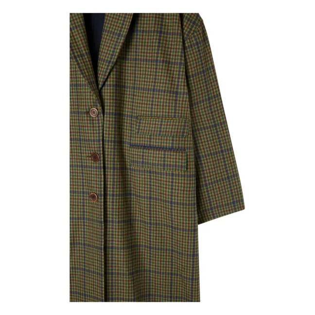 Cappotto in lana e tartan Nelabird | Marrone