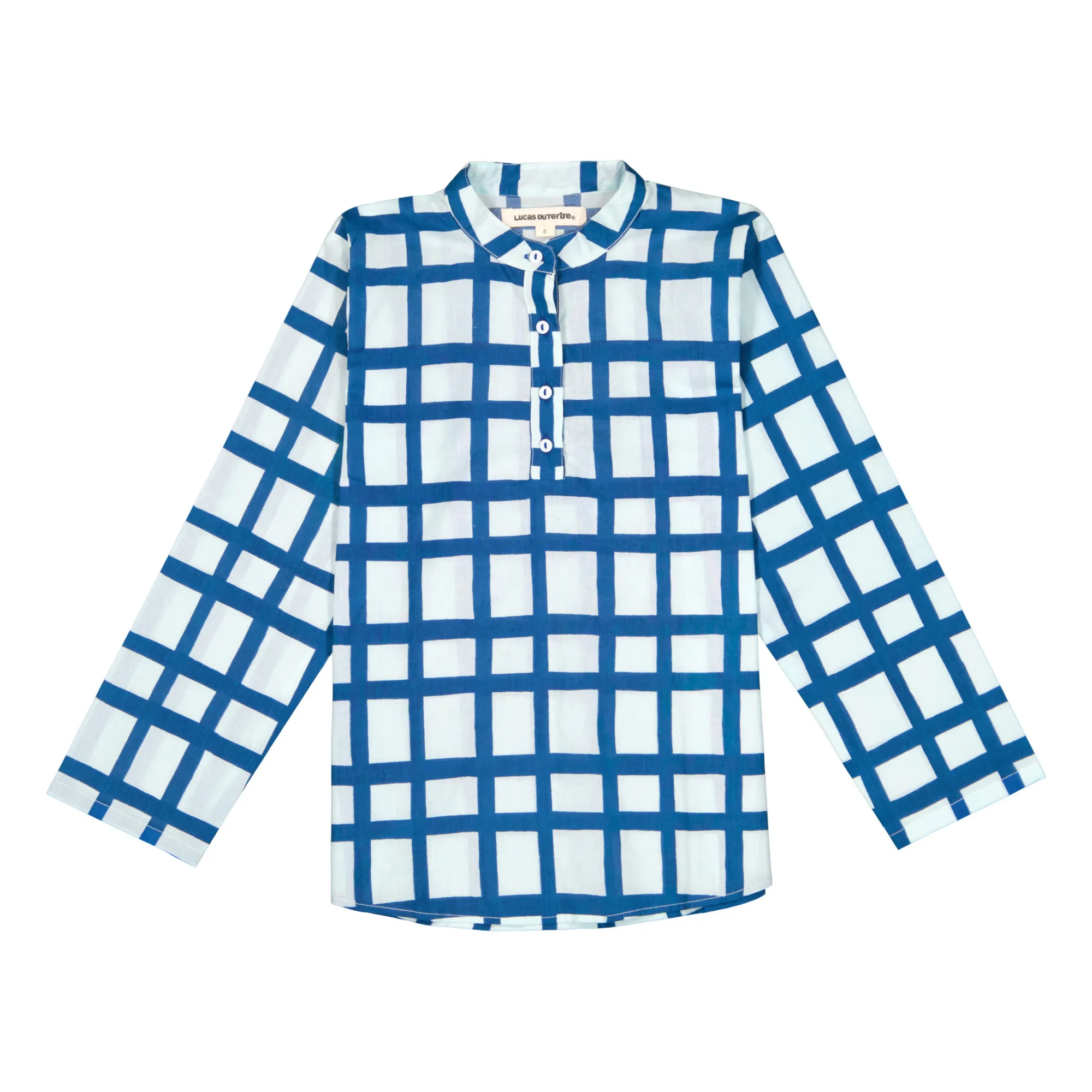 Lucas Du Tertre Boys Blue Check Kurta
