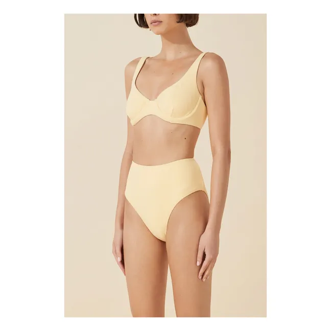 Butter Terry Cloth Bikini Top | Yellow