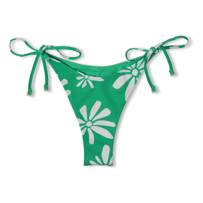 Braguita de bikini floral reversible | Verde