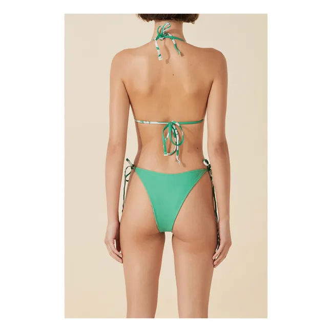 Braguita de bikini floral reversible | Verde