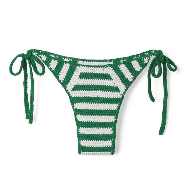 Bas de Maillot Rayé Crochet | Vert