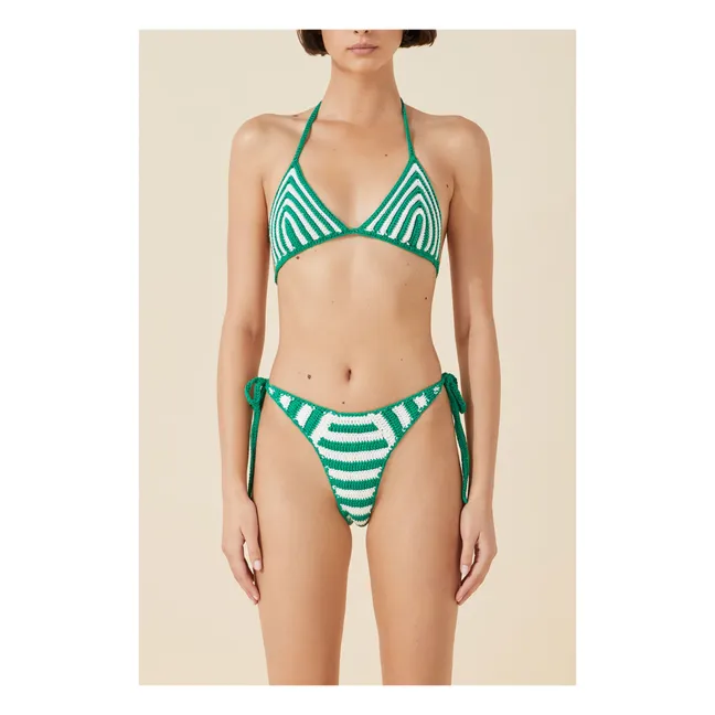 Bas de Maillot Rayé Crochet | Vert