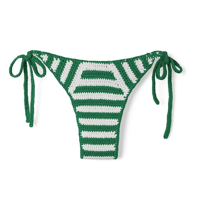 Bas de Maillot Rayé Crochet | Vert