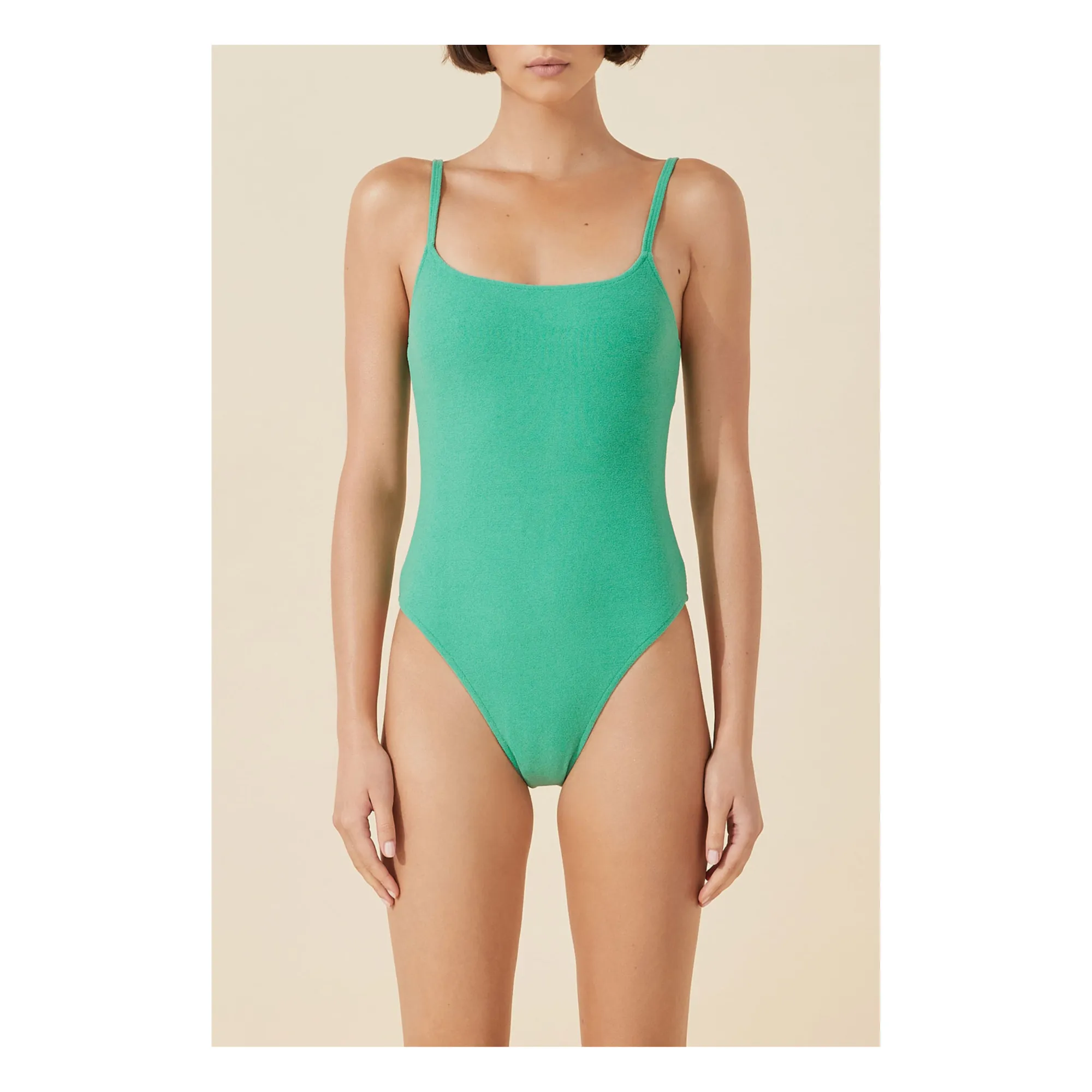 Zulu & Zephyr - Terry Cloth One Piece Swimsuit - Green