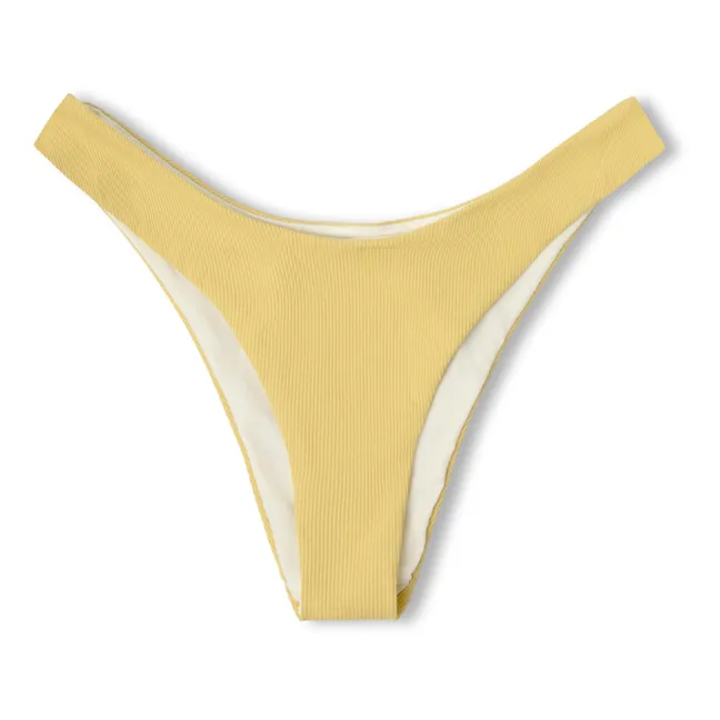Citrus Ribbed Bikini Bottoms | Yellow