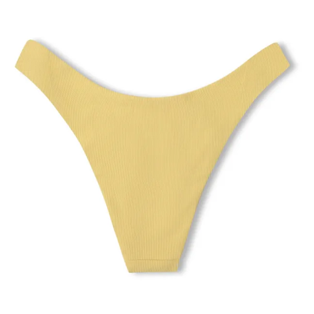 Bas de Maillot Citrus Côtelé | Jaune