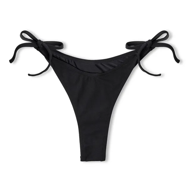 Tie-Up Bikini Bottoms | Black