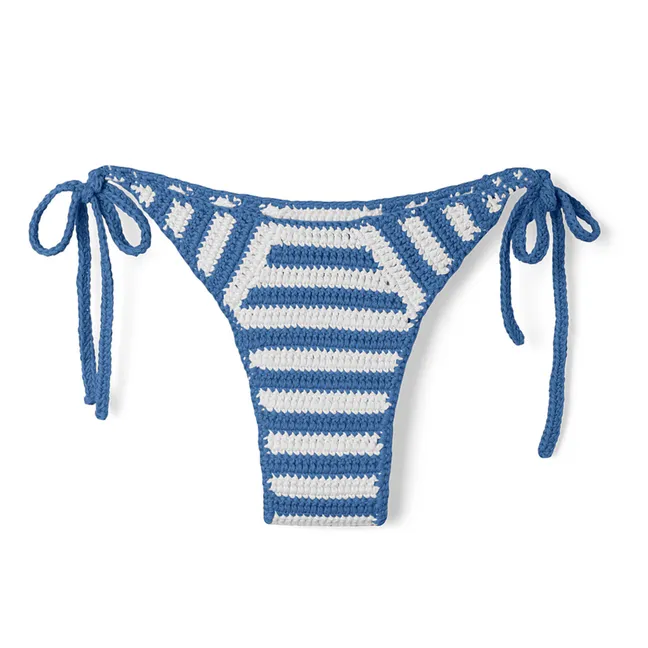 Bas de Maillot Rayé Crochet | Bleu