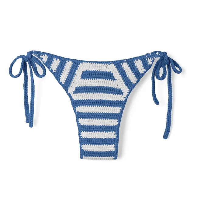 Bas de Maillot Rayé Crochet | Bleu