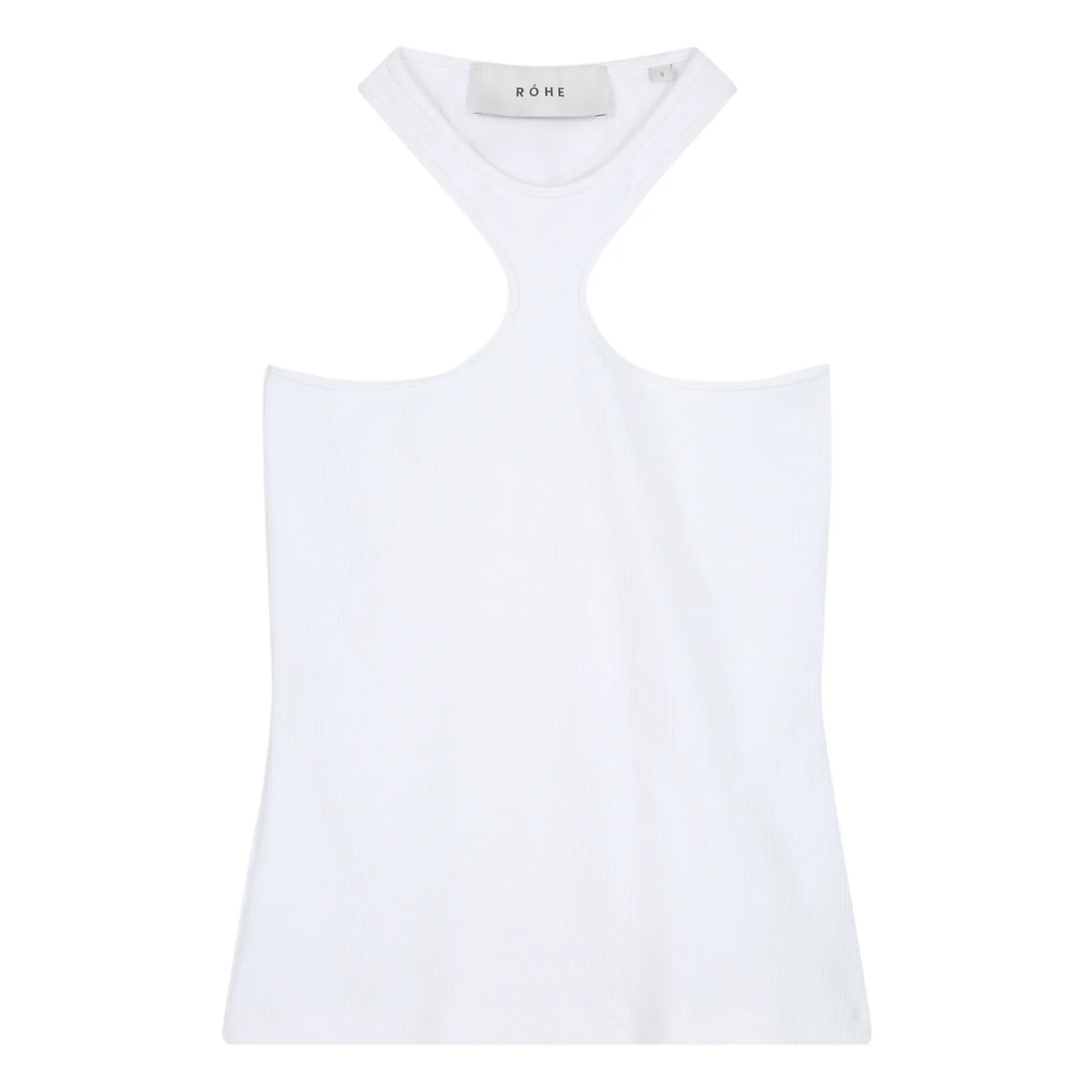 Róhe Women's White Ribbed Organic Cotton Top