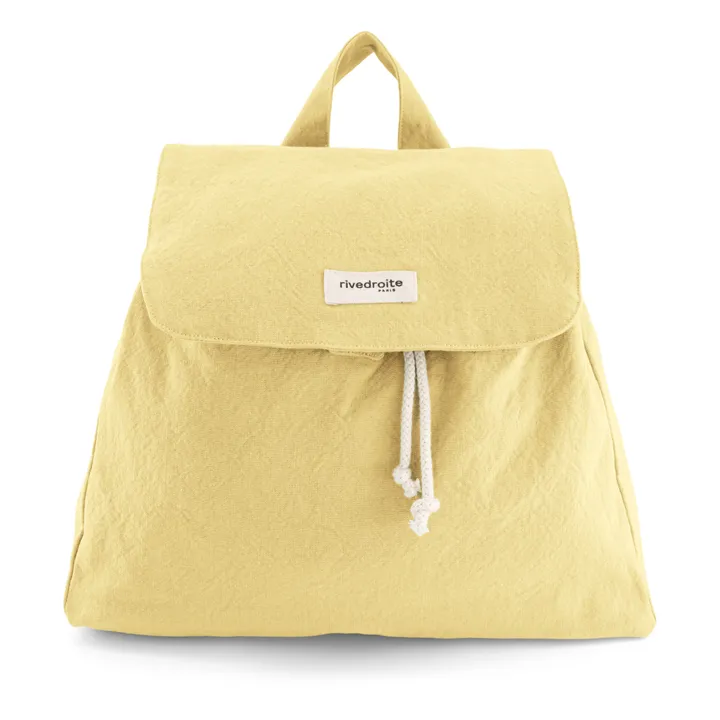 Georges Recycled Cotton Backpack | Pale yellow- Product image n°0