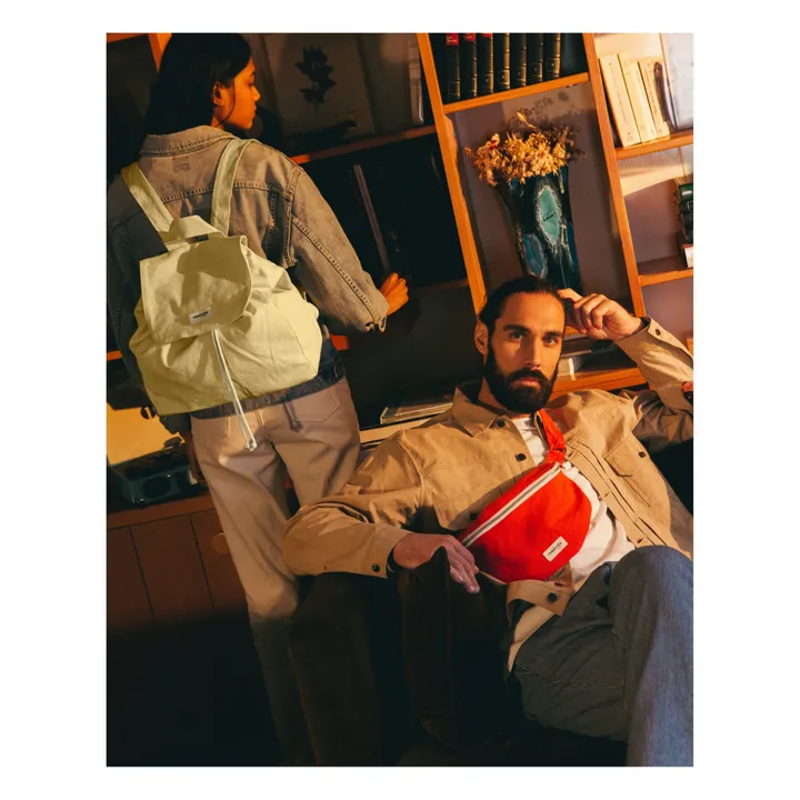 Georges Recycled Cotton Backpack | Pale yellow- Product image n°1