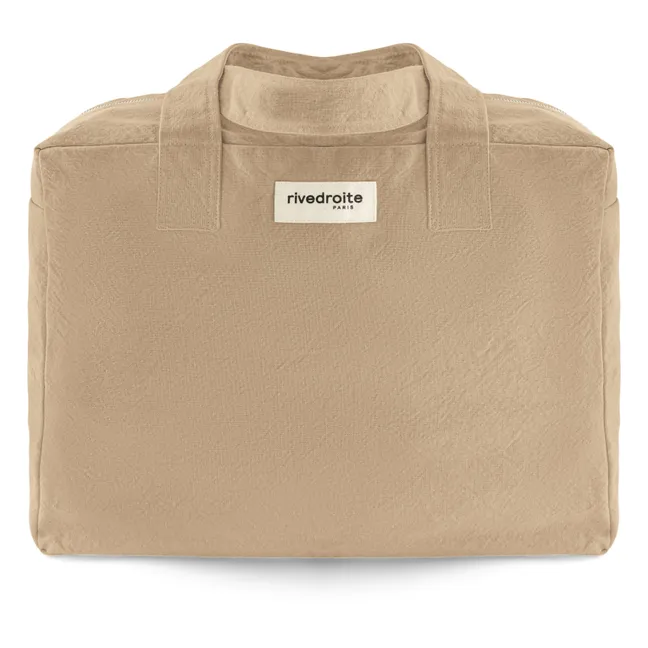Célestins Recycled Cotton Overnight Bag | Nude beige