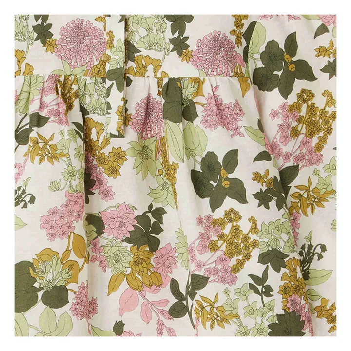 Candid Floral Linen Blouse | Ecru- Product image n°1