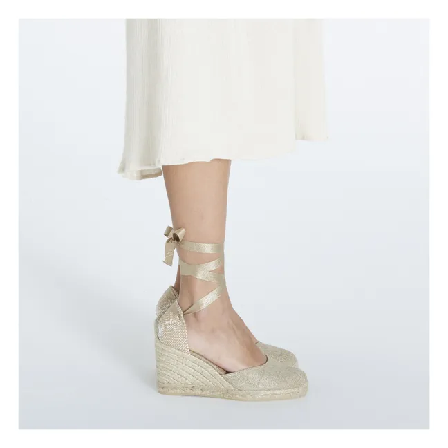 Carina Lurex Espadrilles | Gold