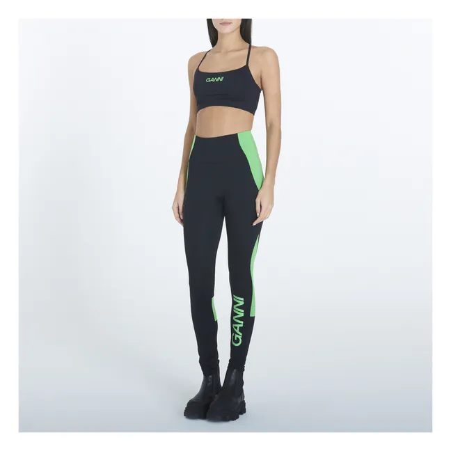 Recycled Material Active Sports Bra | Black
