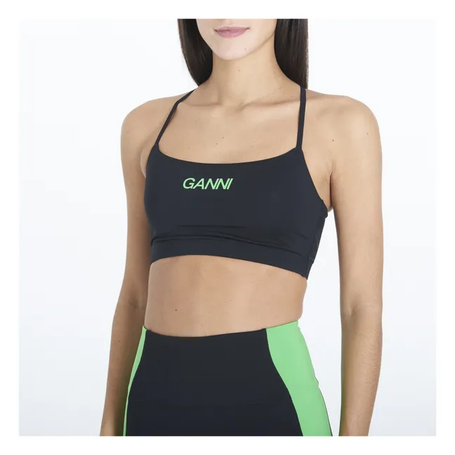 Recycled Material Active Sports Bra | Black