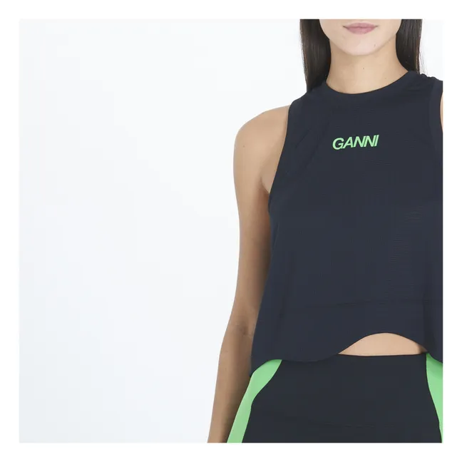 Active Mesh Recycled Material Top | Black