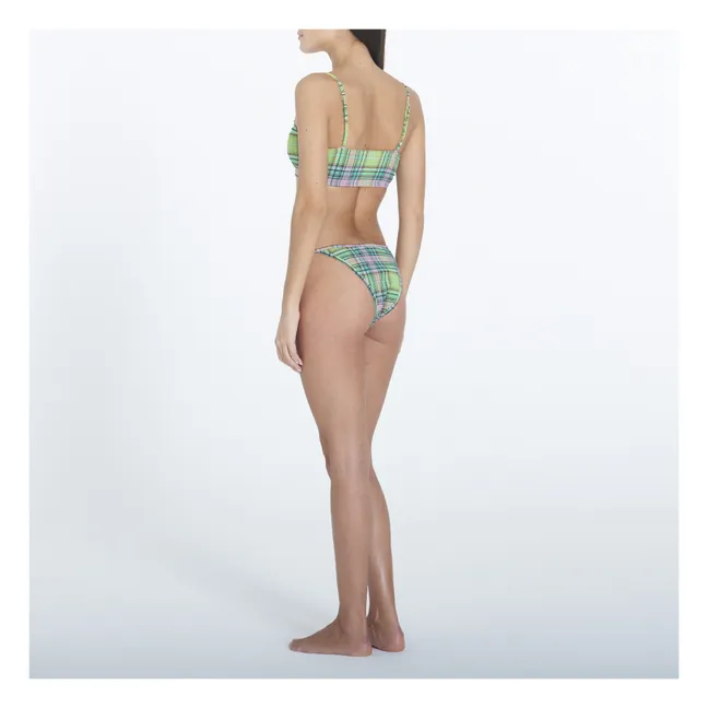 Bas de Maillot Carreaux Matières Recyclées | Vert