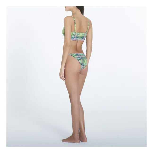 Haut de Maillot Carreaux Matières Recylées | Vert