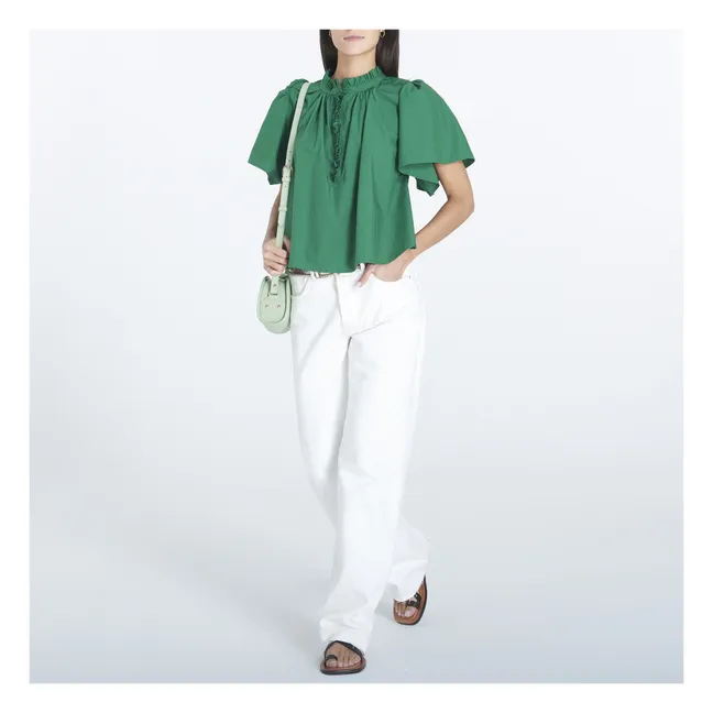 Blouse Seville Popeline de Coton | Vert