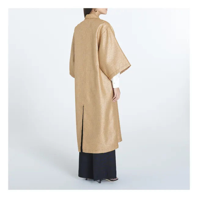 Manteau Jacquard Structuré | Caramel