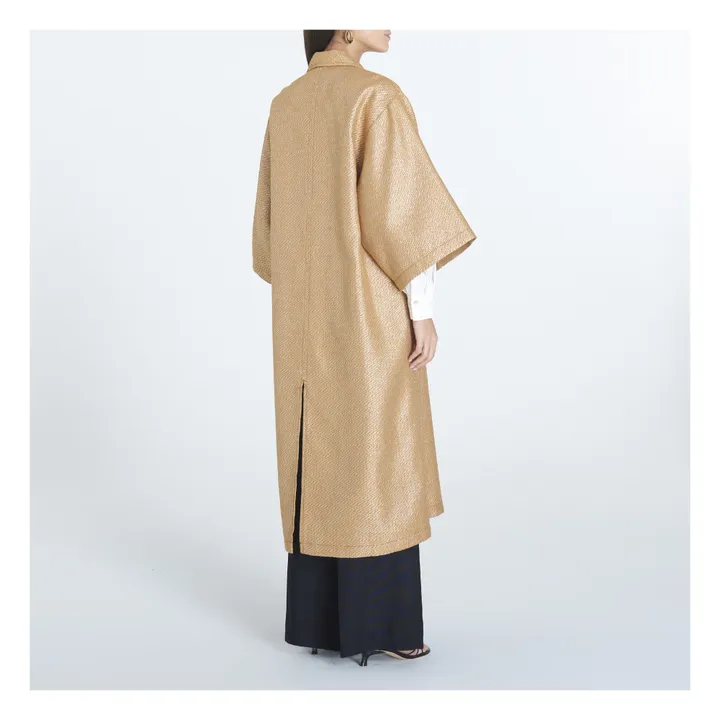 Manteau Jacquard Structuré | Caramel- Image produit n°2