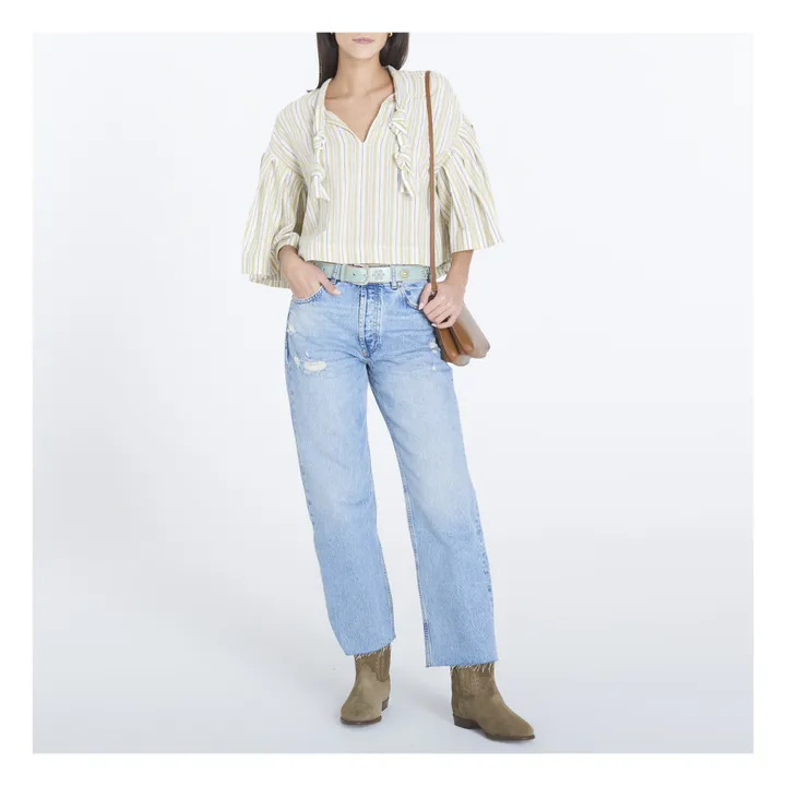Blouse Kite Rayures | Jaune- Image produit n°1