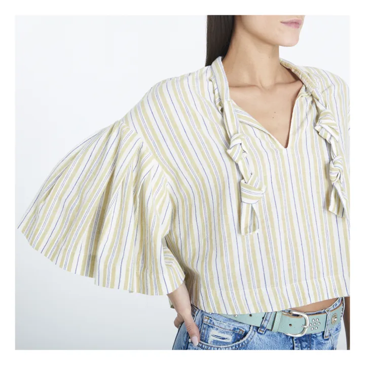 Blouse Kite Rayures | Jaune- Image produit n°3