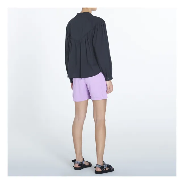 Blouse Delilah Popeline de Coton | Noir