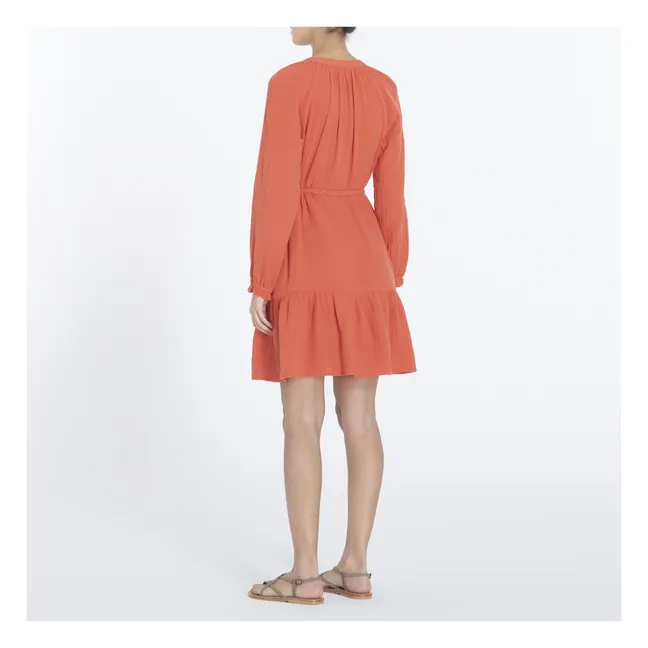 Robe Rainey Gaze de Coton | Mandarine