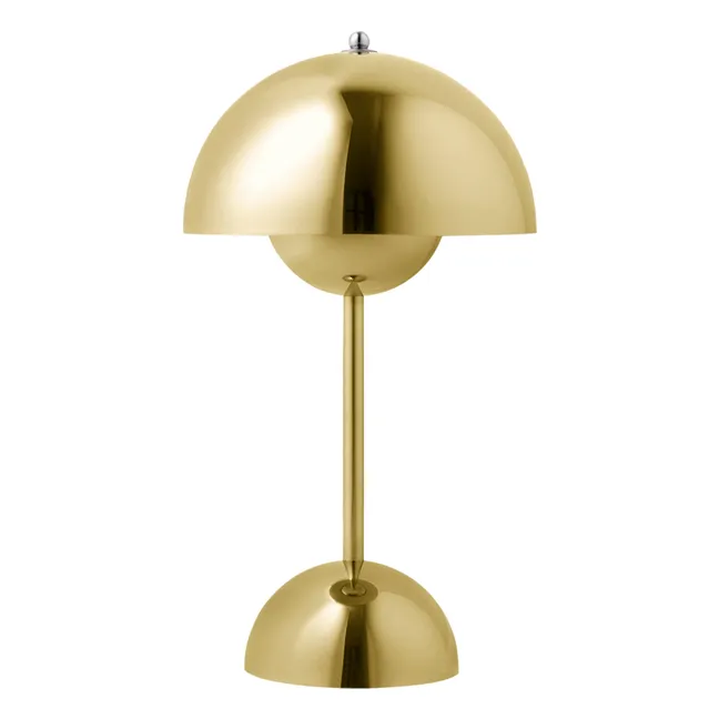 Lampe à poser portative Flowerpot VP9, Verner Panton | Laiton