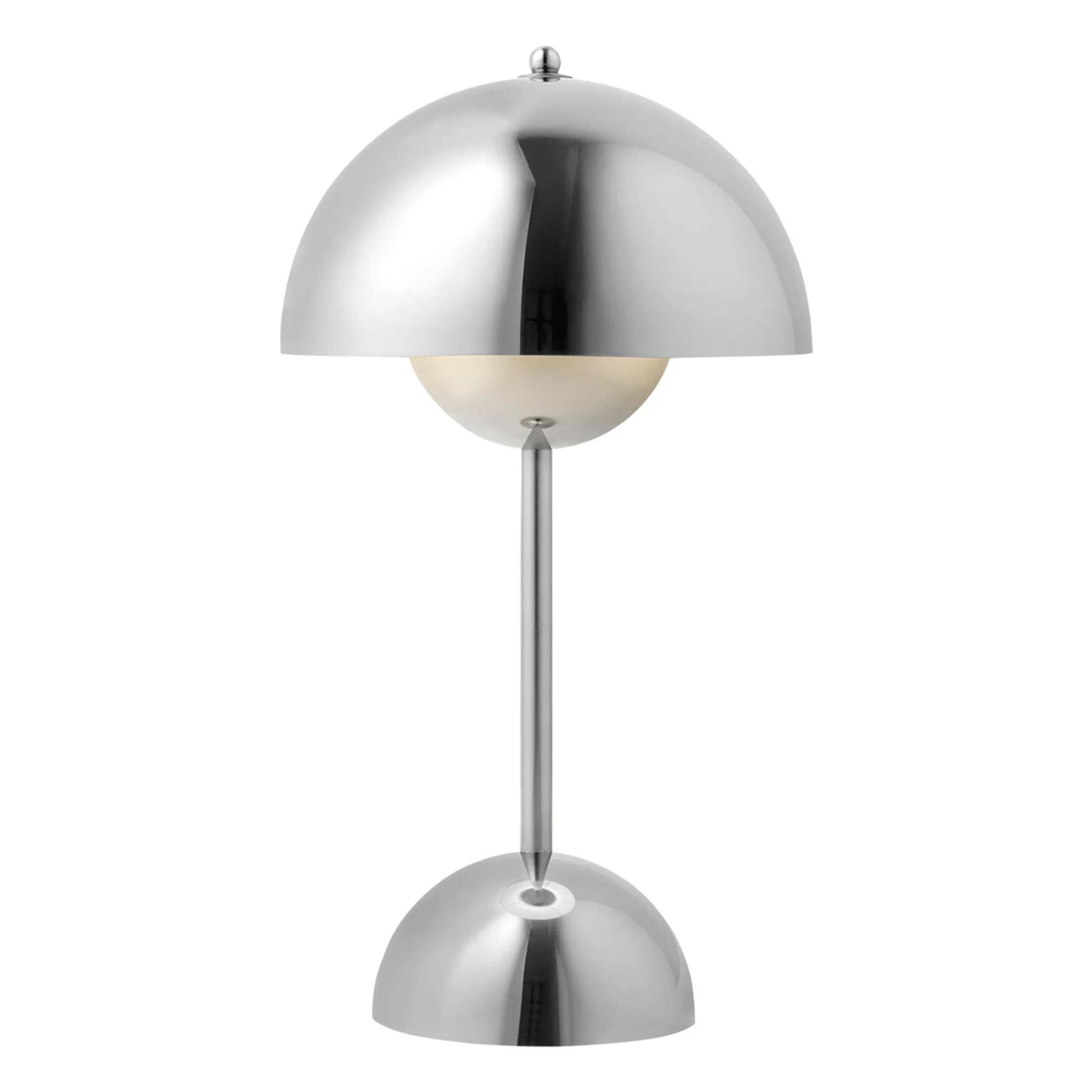 & Tradition Chrome Vp9 Flowerpot Portable Table Lamp, Vernon Panton