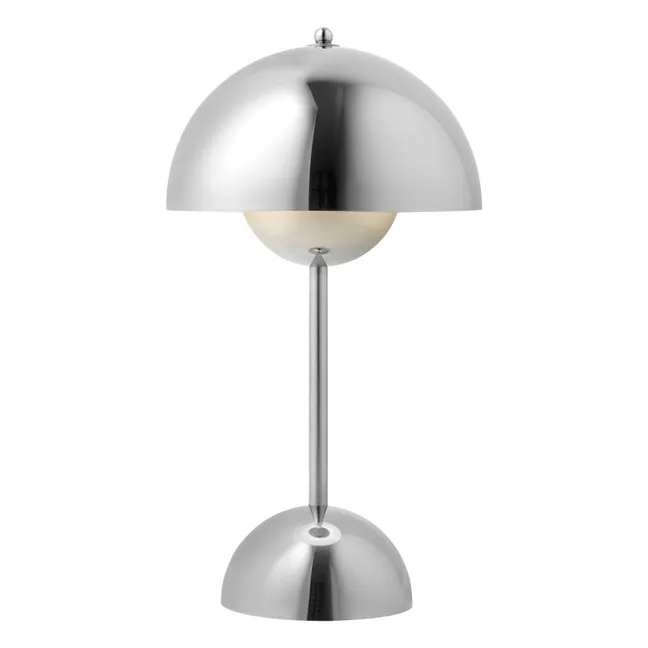 Lampe à poser portative Flowerpot VP9, Verner Panton | Chromé